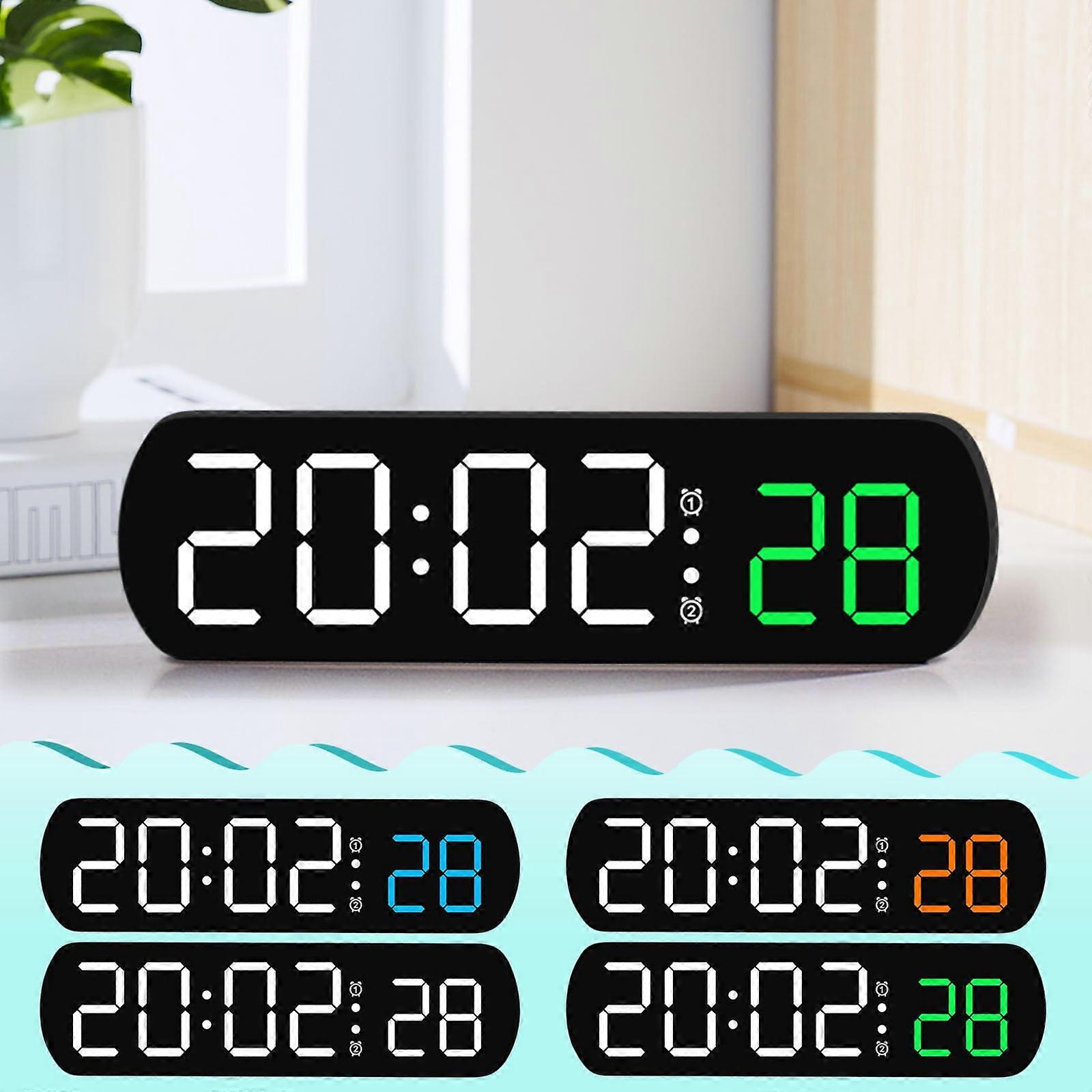 Jacenvly 2024 Valentine's Day Decor Clearance LED Alarm Clock with Temperature, Jump Seconds, Countdown, Compatible with Orange Bathroom & Bedside