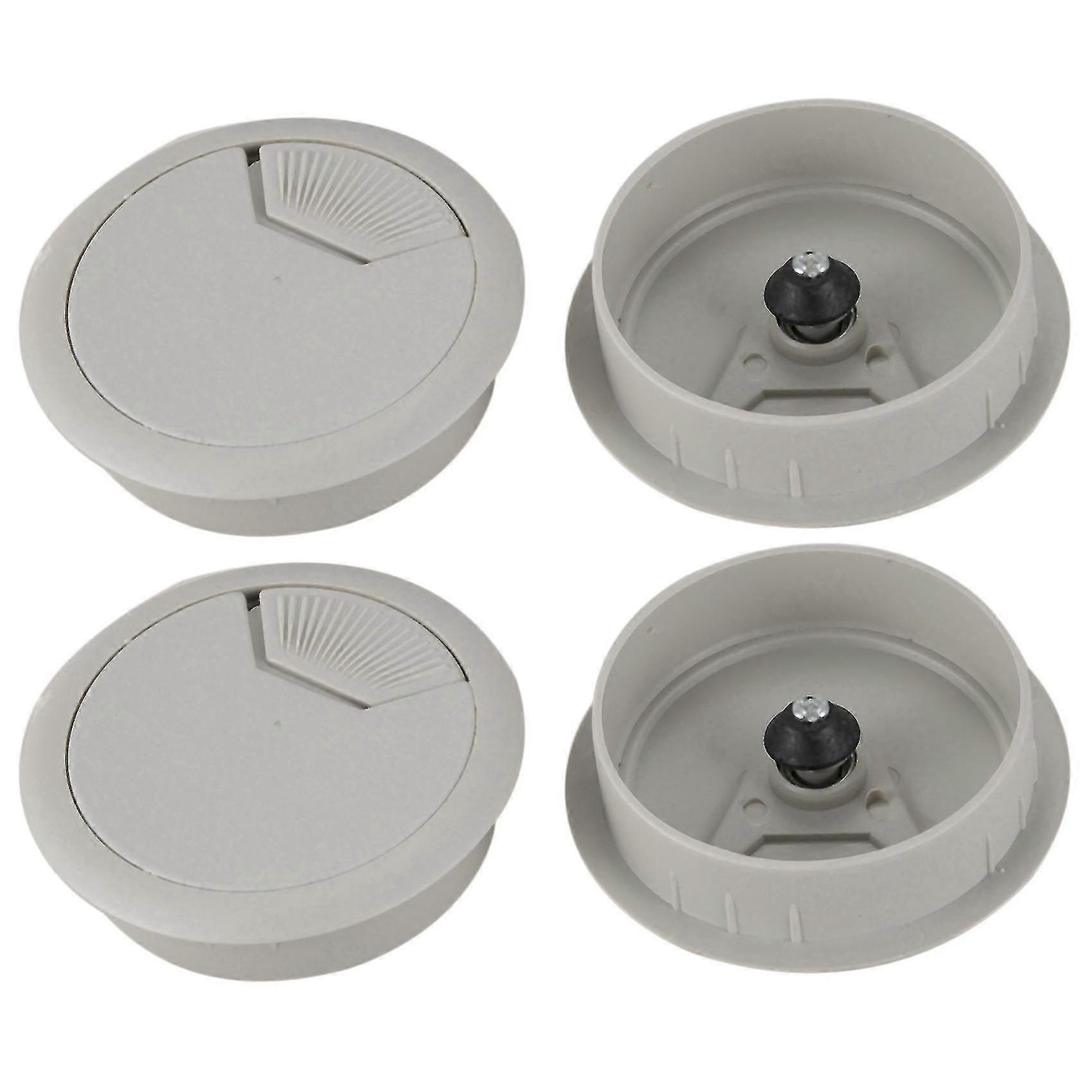 8 Pcs 53mm Drill Hole Plastic Home Computer Desk Cable Cord Grommets