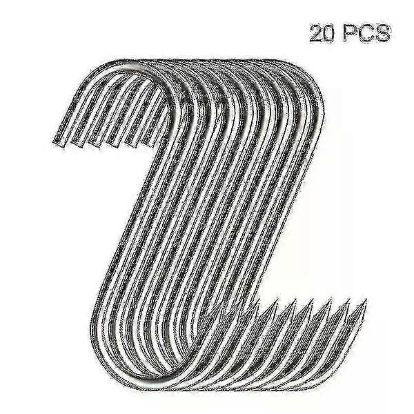 20 pcs stainless steel hooks with sharp tip for butcher shop for kitchen hot and cold smoking practical hook