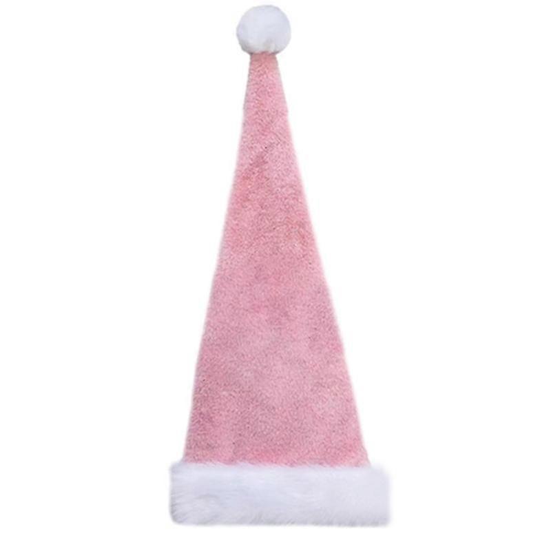 Plush Christmas party hat with long tail for holiday events