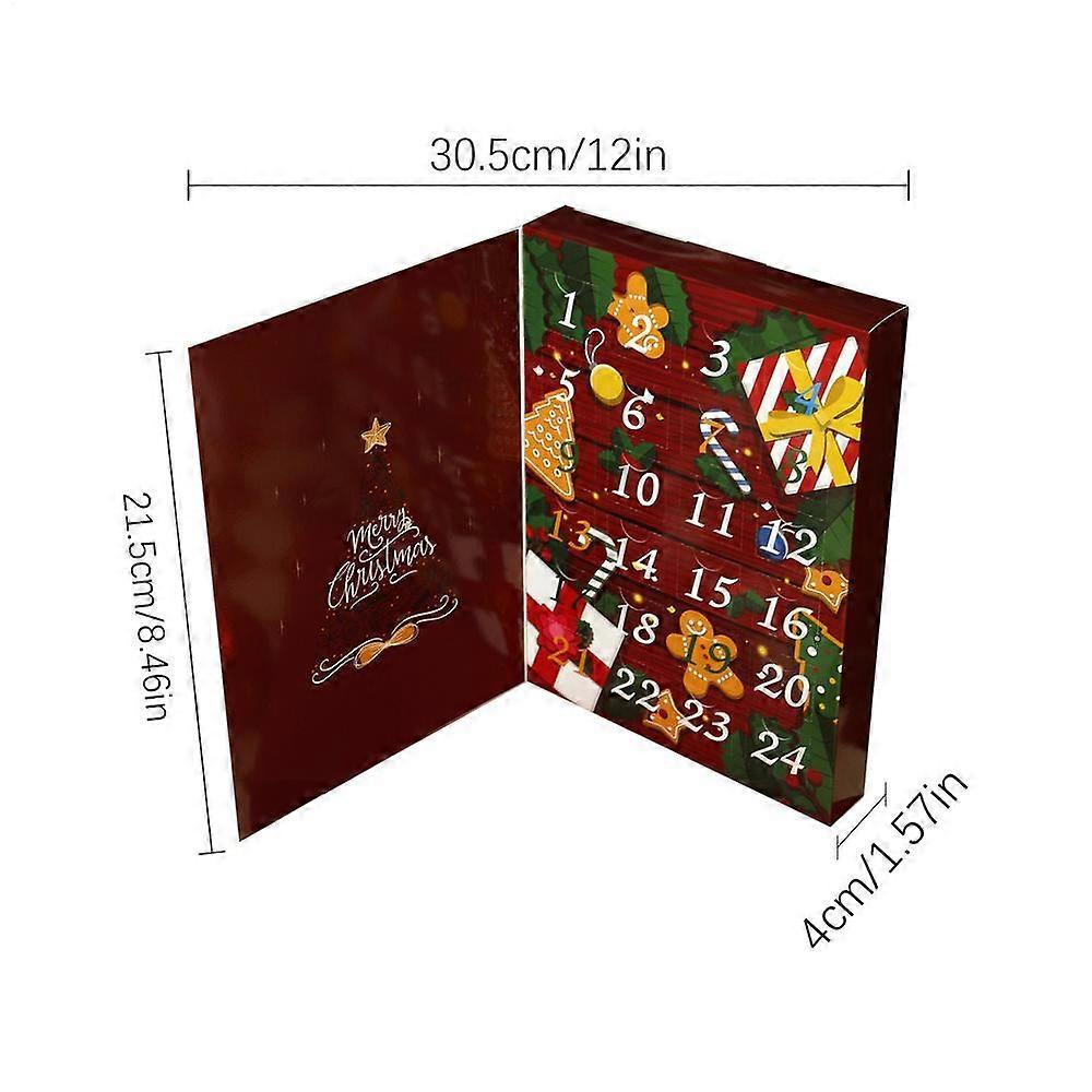 24 Days Refillable Christmas Empty Gift Boxe 24 Grids Christmas Countdown Cardboard Advent Calendar Box For Gifts And Surprise