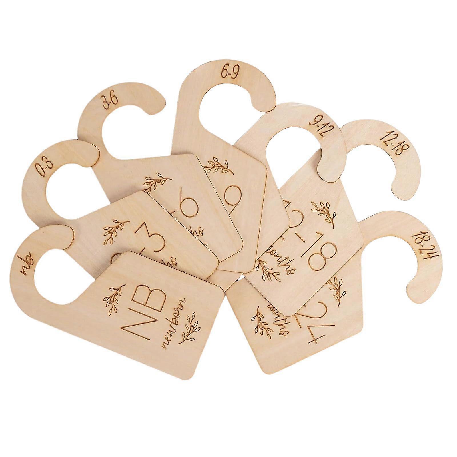 Nursery Closet Dividers with Engraved Numbers for Newborn to Toddler Clothes Organization