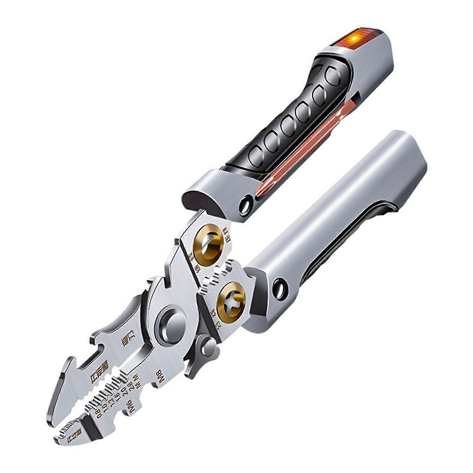 Wire Stripper Tool Multifunction Wire Strippers Electrical 21 in 1 Wire Cutter Wire Crimper Adjustable Wire Stripping Multicolor