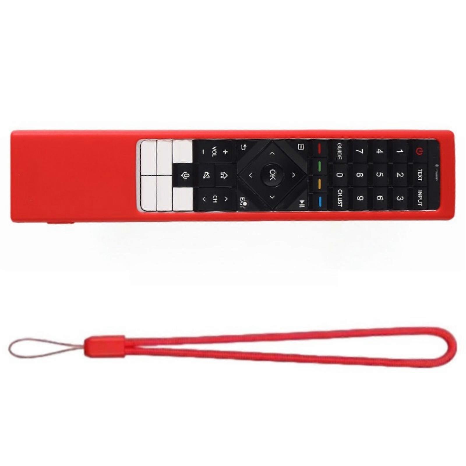 Precise TV Remote Protector Cover for ERF6N64H Remote Shock Absorbent Silicone Case Scratch Proof  red