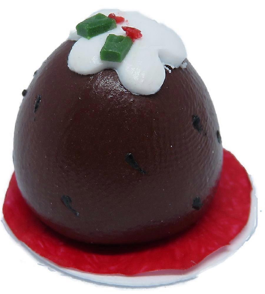 بيت الدمى بودنغ عيد الميلاد على طبق مطبخ مصغر تناول الطعام ملحق الطعام