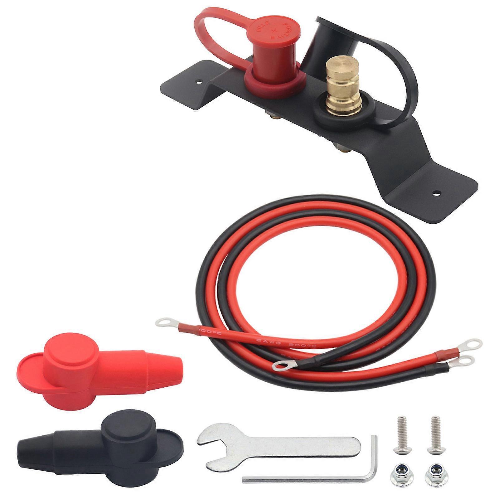 Battery Jump Post Starter with Mounting Bracket & Cover for Lawn Mowers ATV Boats High Voltage Battery Jump Post Set Multicolor