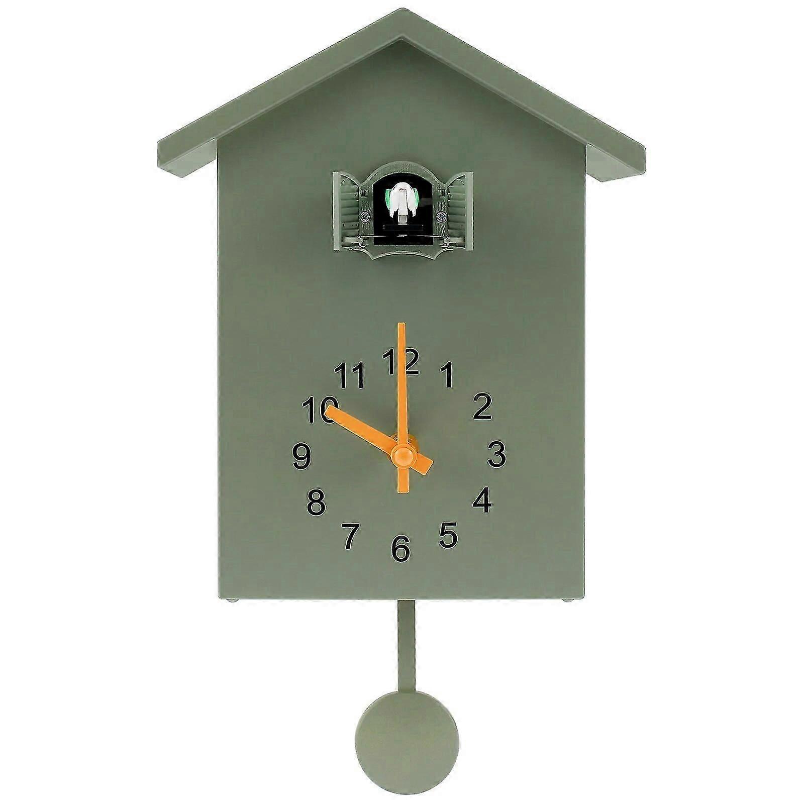 Cuckoo Clock Cuckoo Sound Clock With Pendulum Delicate Cuckoo Clock Bird Battery Powered Cuckoo Wall Clock For Living Room Decor