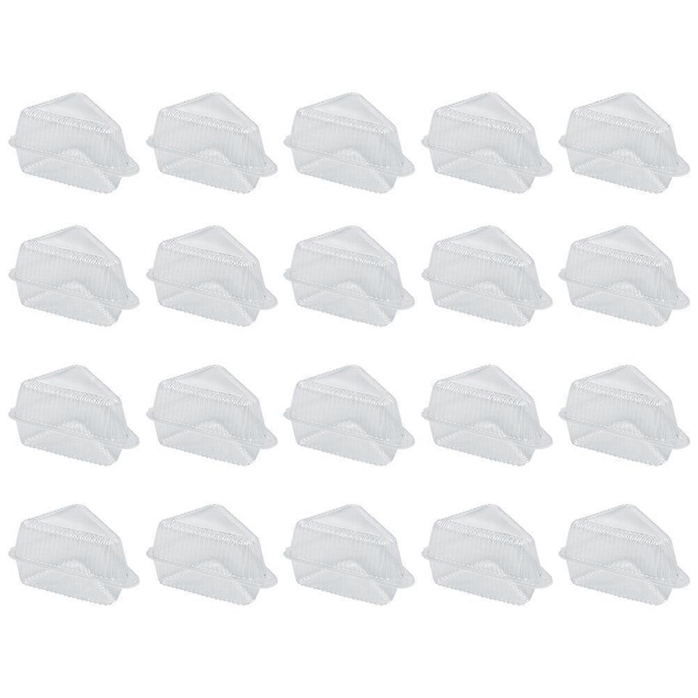 25Pcs Small Triangle Cheesecake Boxes Slice Cake Containers Triangle Pie Holders