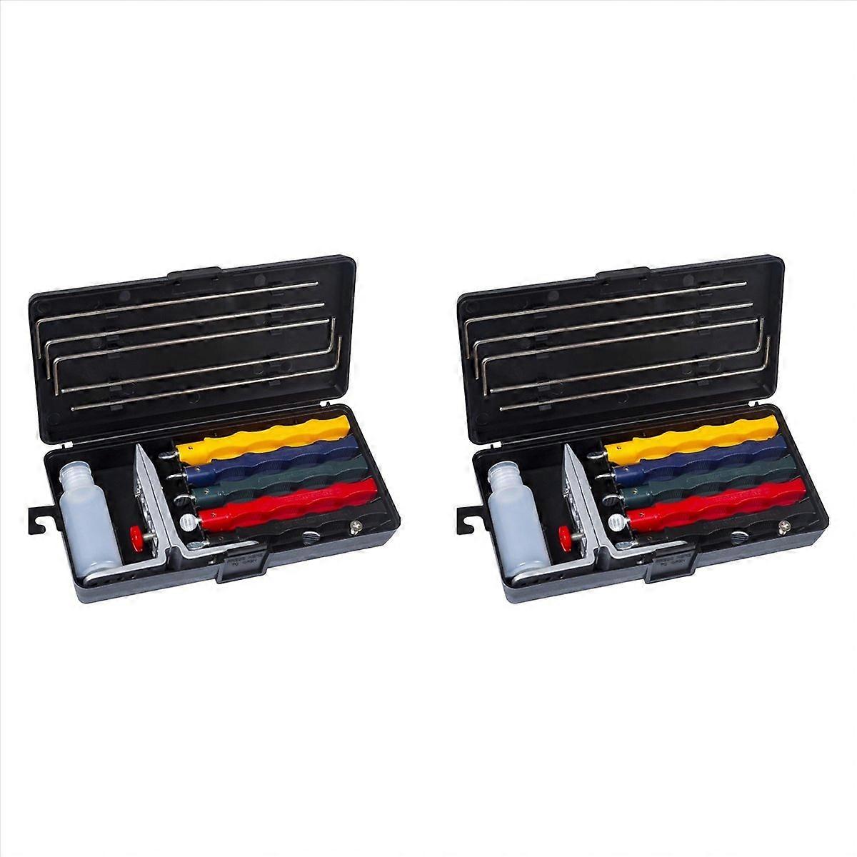 2X Knife Sharpening System,Professional Knife Sharpener with Controlled Angle,Knife Sharpener with 1