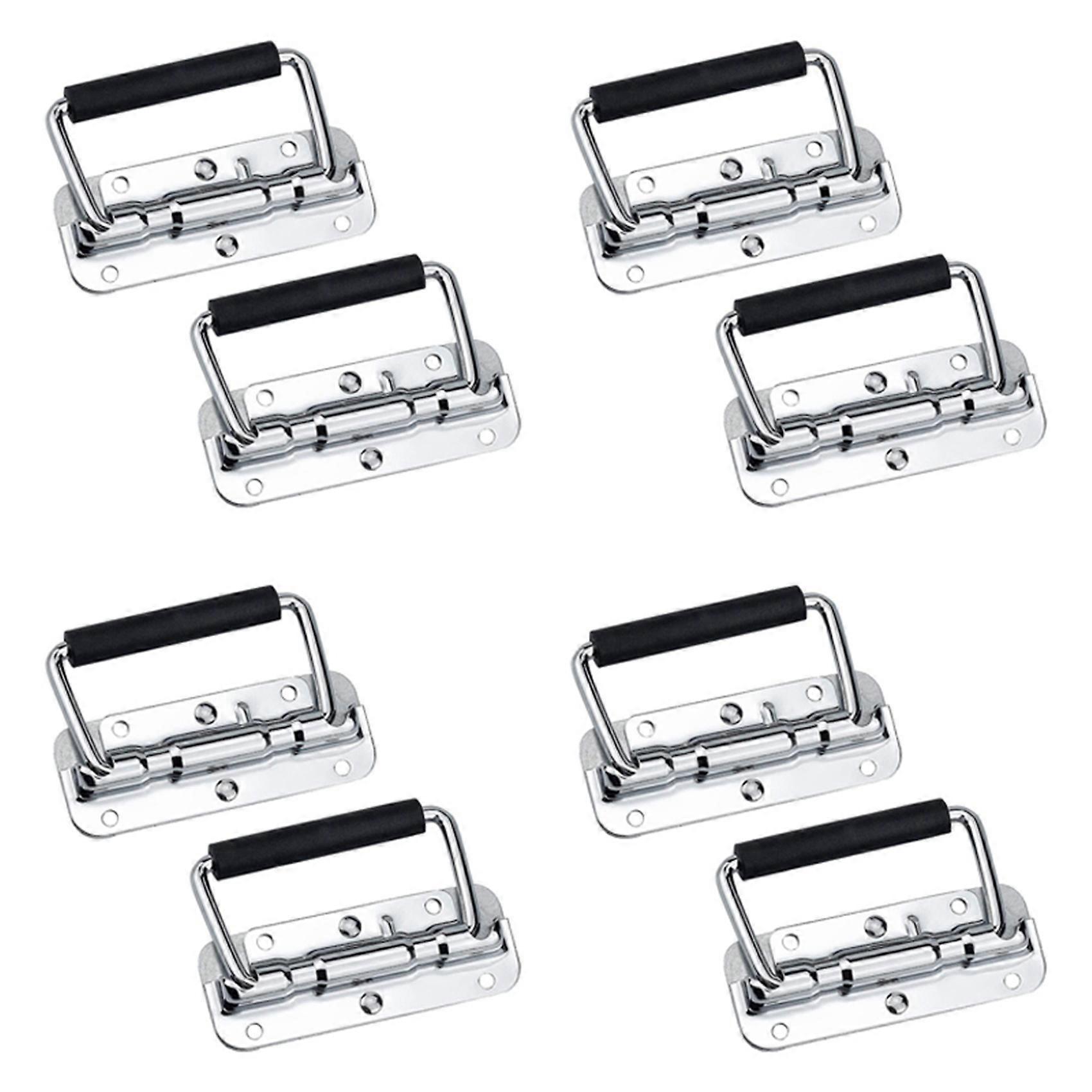 8Pcs 304 Stainless Steel Spring Handle Prop Box Tool Aluminum Box Handle Activity Handle Folding Ind