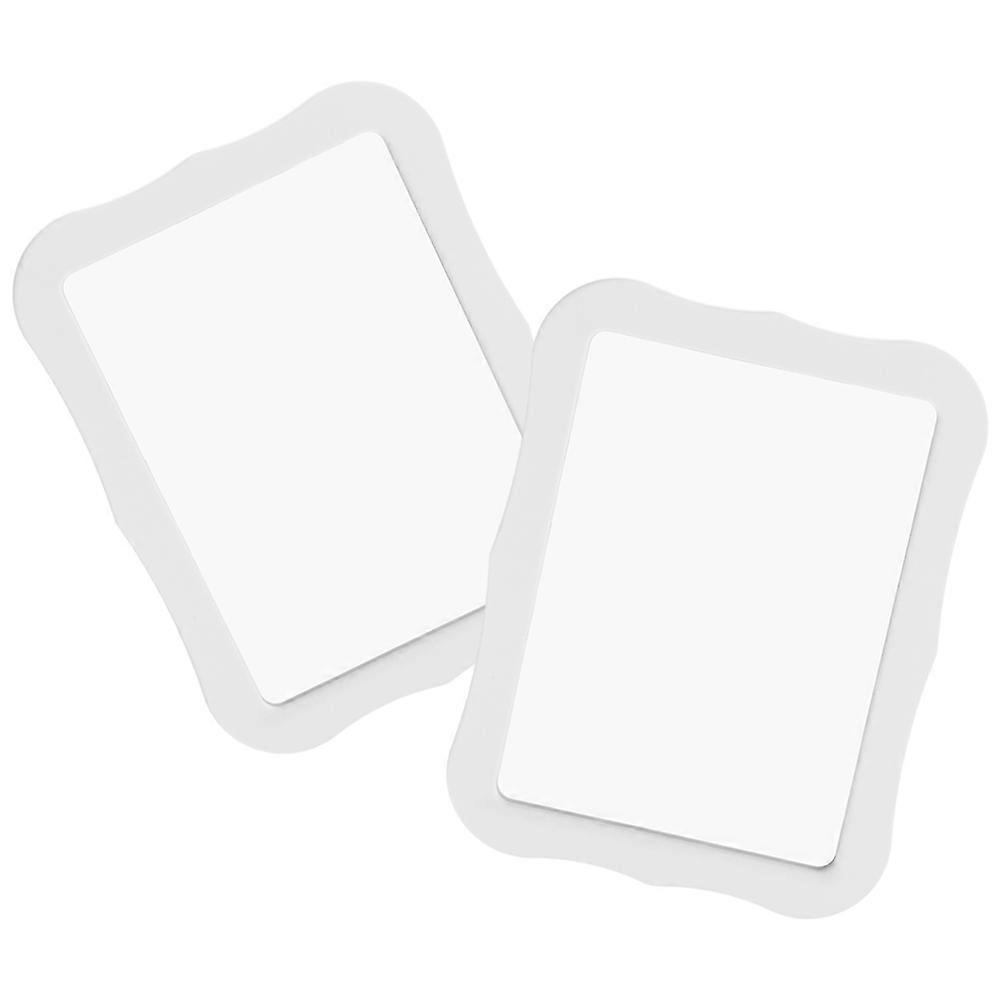 Magnetic Mirror Locker Mirror for Home Use 2Pcs White Compact Lightweight