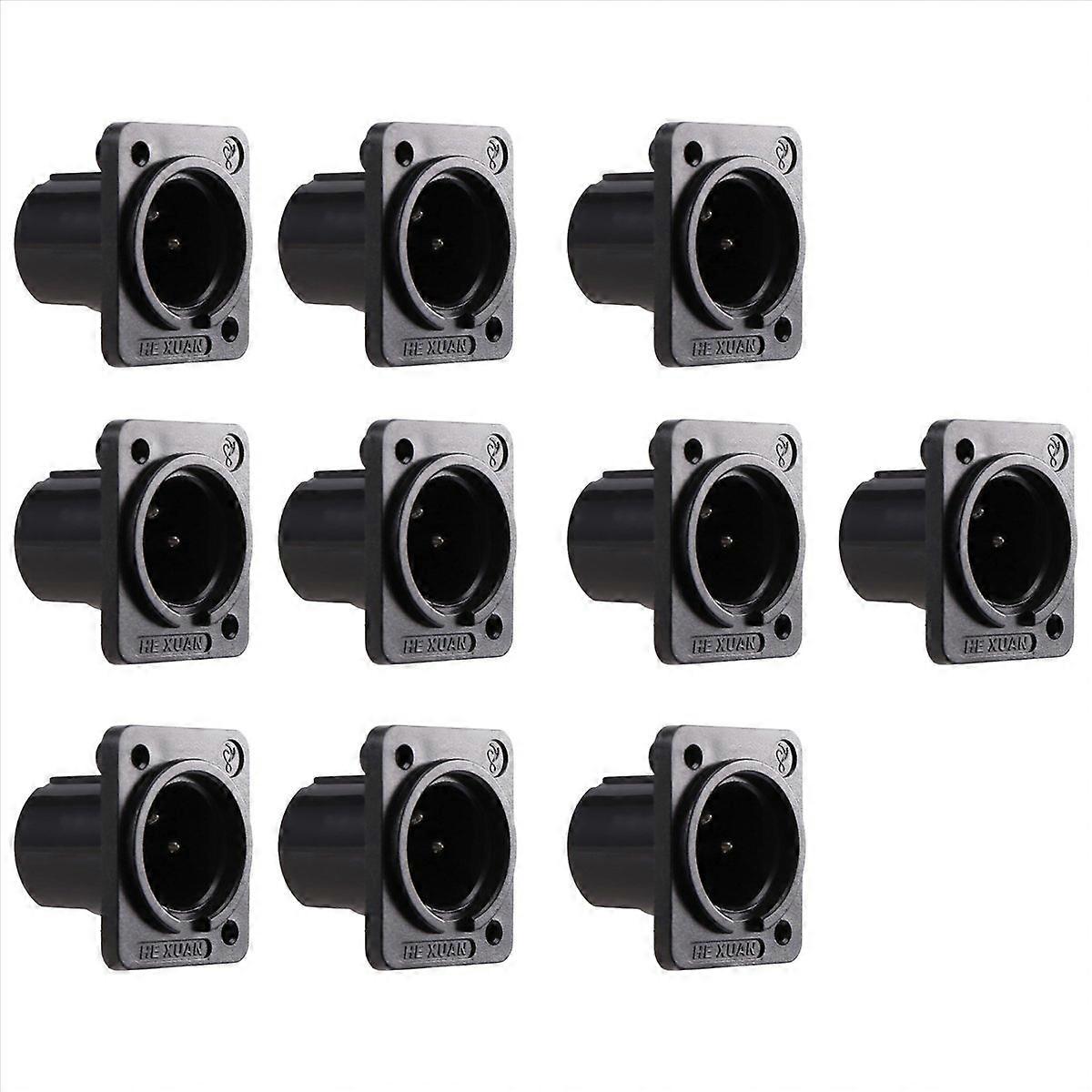 XLR-Stecker gerader Anschlussstecker 10 Stück
