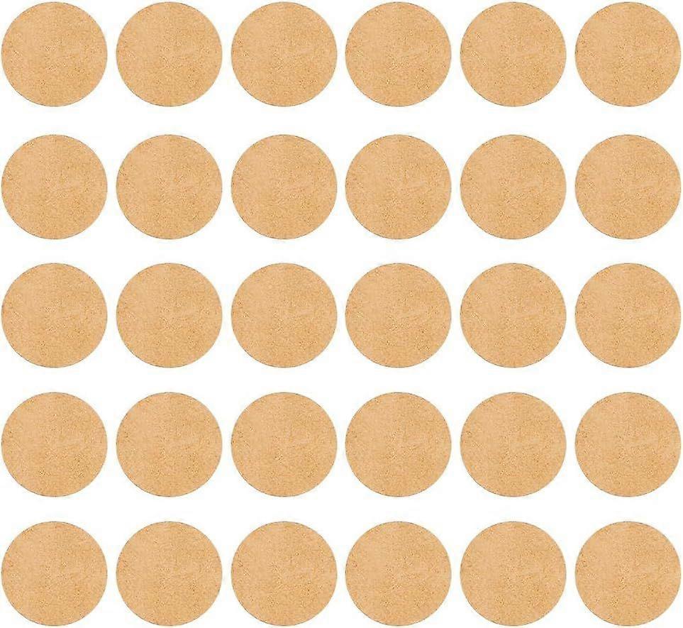 30 Pcs Wooden Slices Discs 2" Round MDF Bases for DIY Miniatures Circle Wood Sheet Unfinished Wood Pieces for DIY Keychain Painting Craft Round Slices