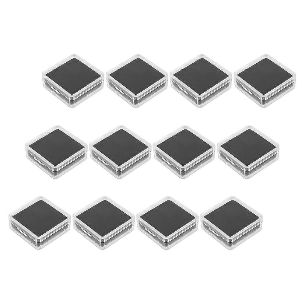Clear Gemstone Display Box Acrylic for Storage Use 12Pcs with Sponge Liner