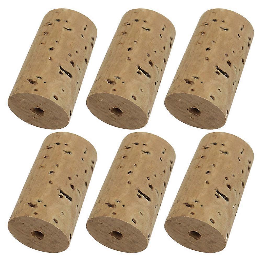 Flute Stopper Cork Plugs for Flute Use 6Pcs Khaki Cork Replacement Set