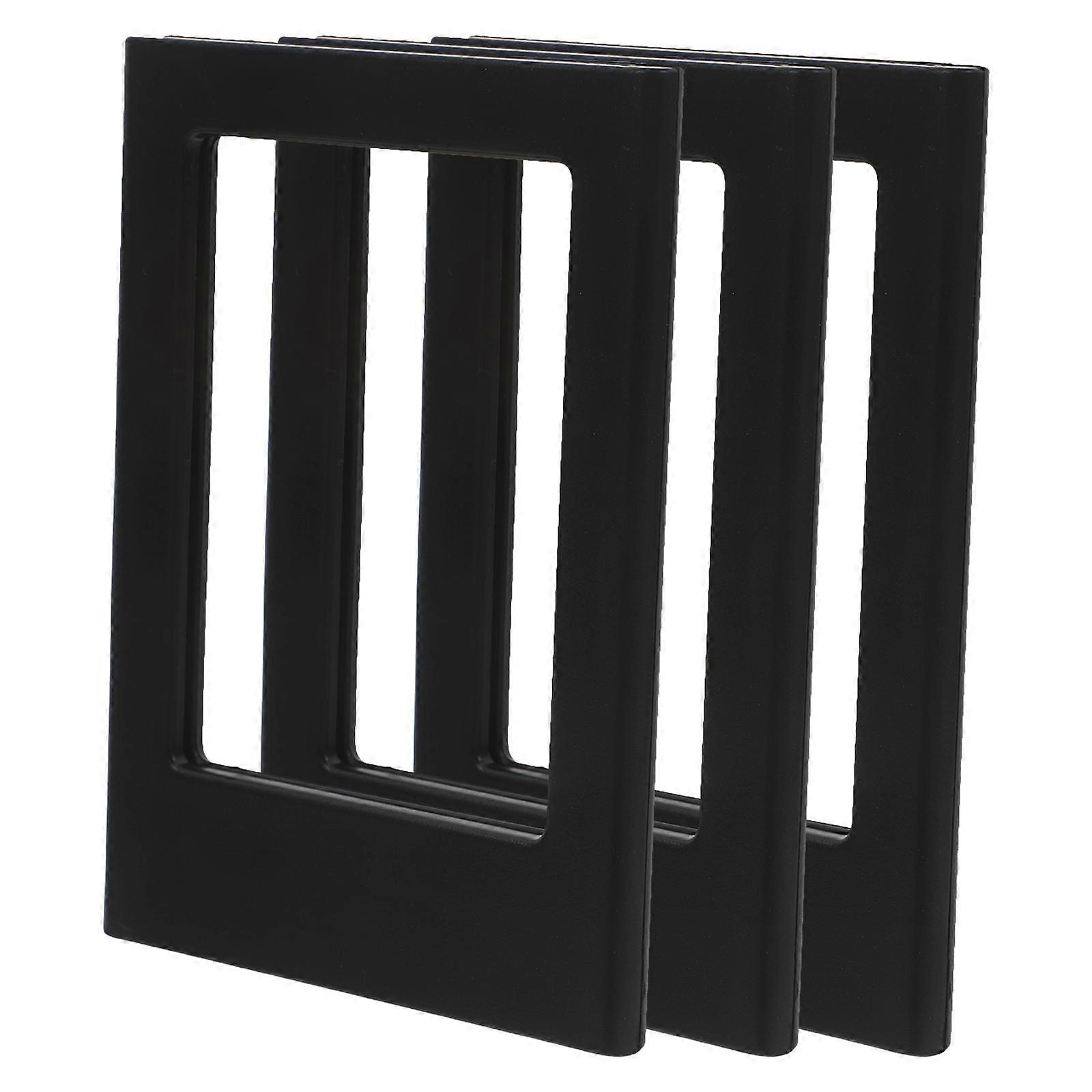 Fridge Frame Magnetic Mini Frames For Office 3PCS Black Elegant Design Magnetic Attachment