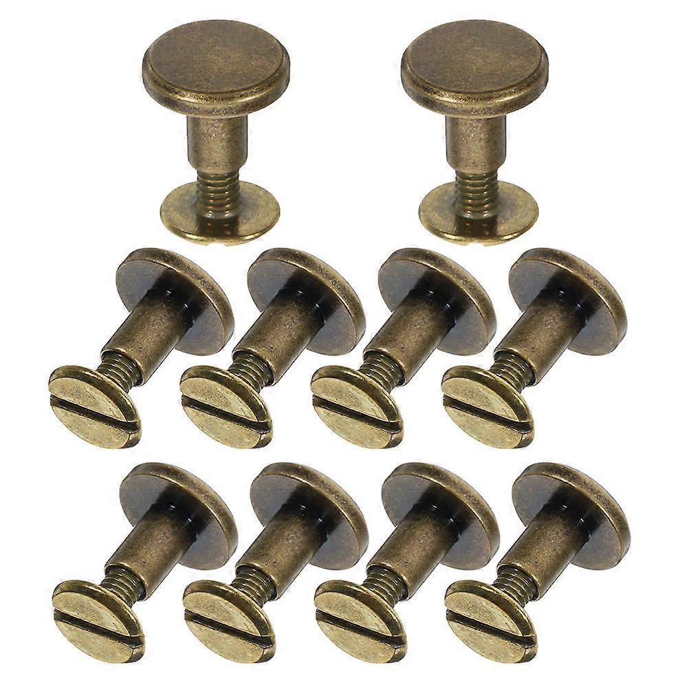 Leathercraft Rivets Binding Post Screw Sets for Crafting 10Pcs Set