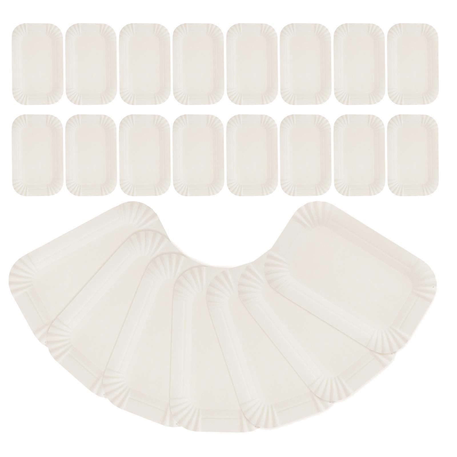 Heavy Duty Paper Plates Cake Board Rectangle for Cake Holding White