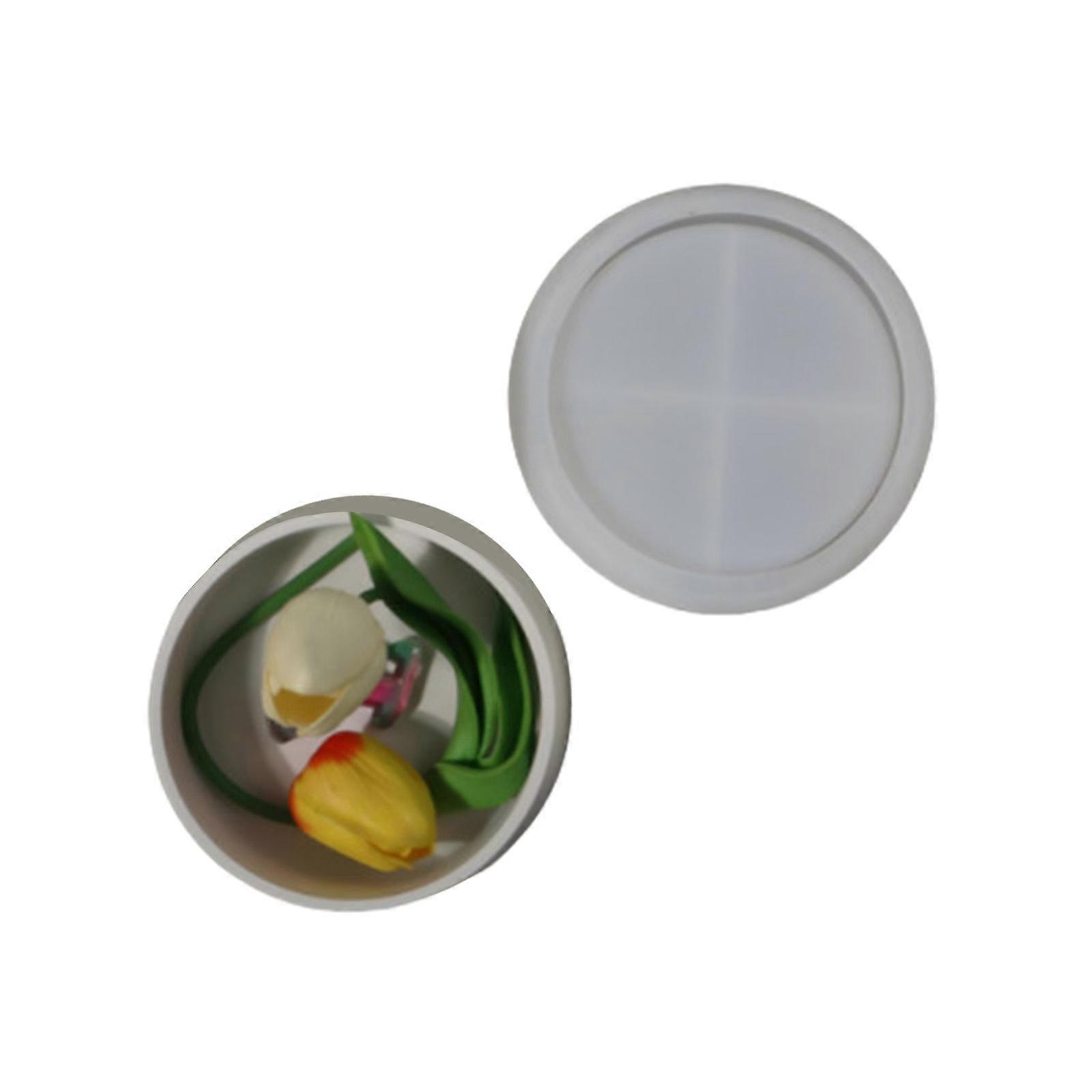 Silicone Storage Box Mold with Multiple Sections Hand-Making Accessories Suitable for Wardrobe and Desk Organization  S