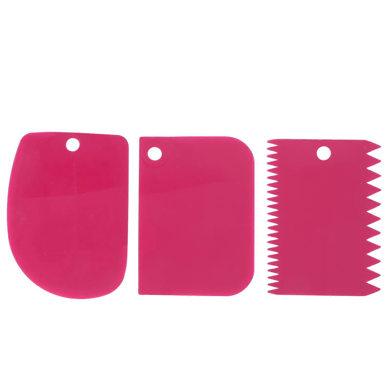 hengzirui 3pcs Cake Scraper Smoother Icing Comb for Cake Decoration