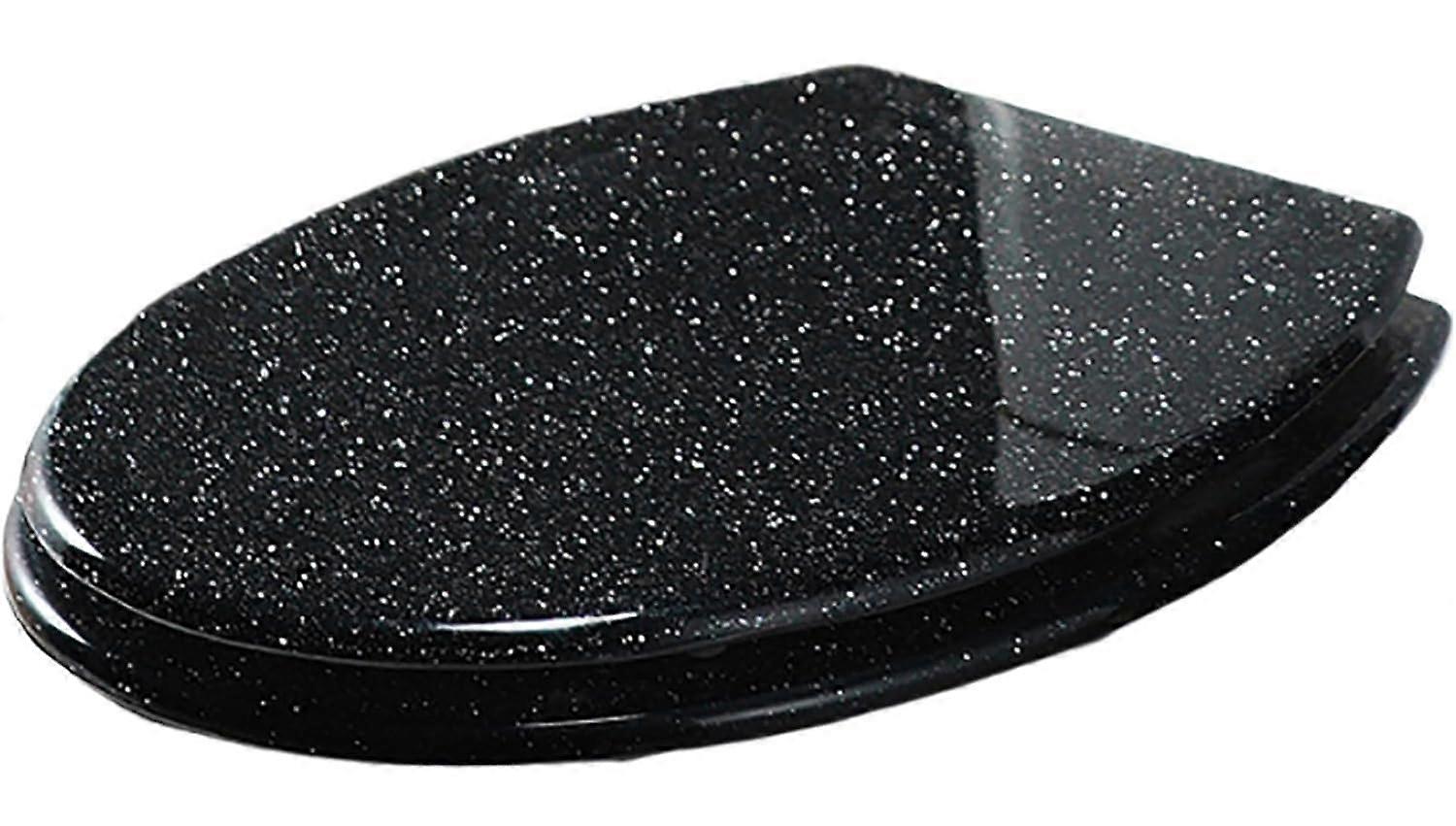 Soft Close Resin Toilet Seat with Slow Close Lid, Scratch Resistant, Quick Release and Adjustable Hinges