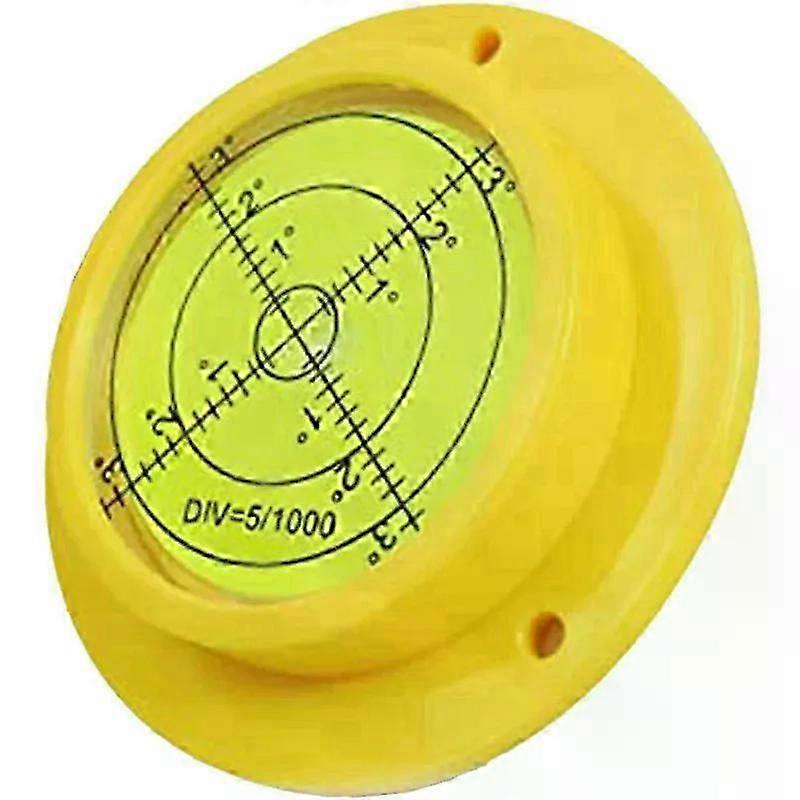 Round Bubble Level 90X17mm High Precision Circular Spirit Level with 3 Mounting Holes Measuring Instrument Tool