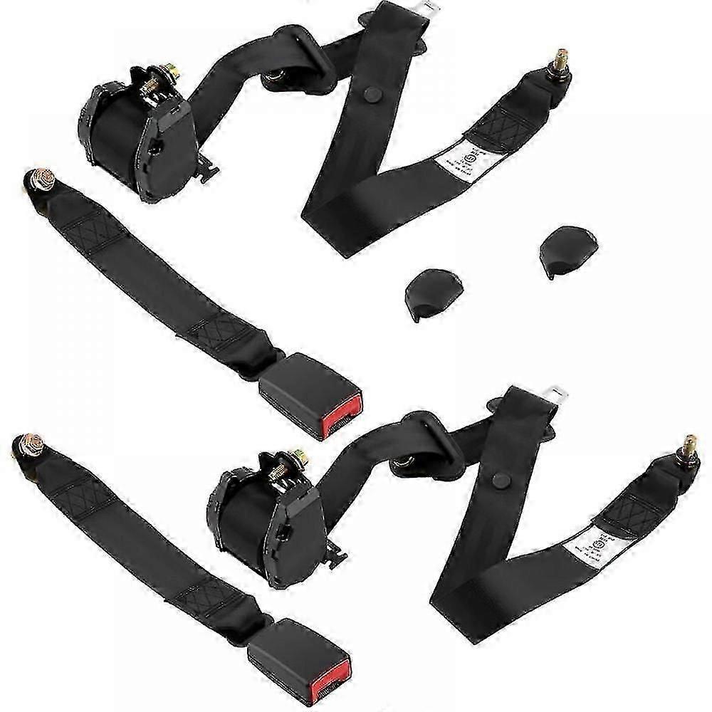 2PCS Auto Safety Belt 3-Point Retractable 392mm Universal E-Certified