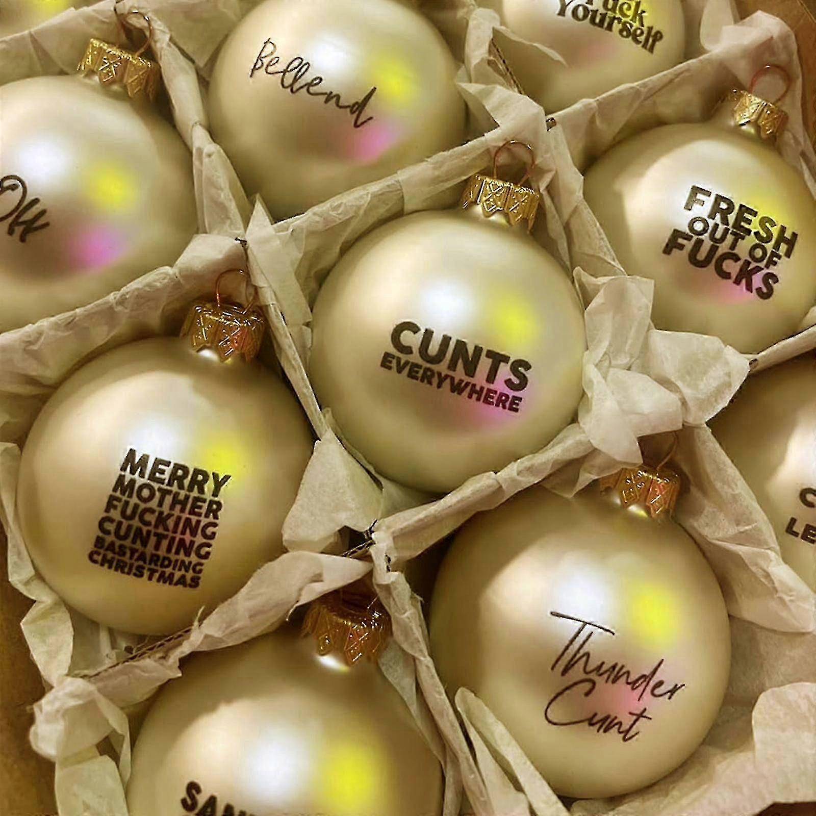 Set of 12 Festive Ornaments for Decorative Christmas Tree