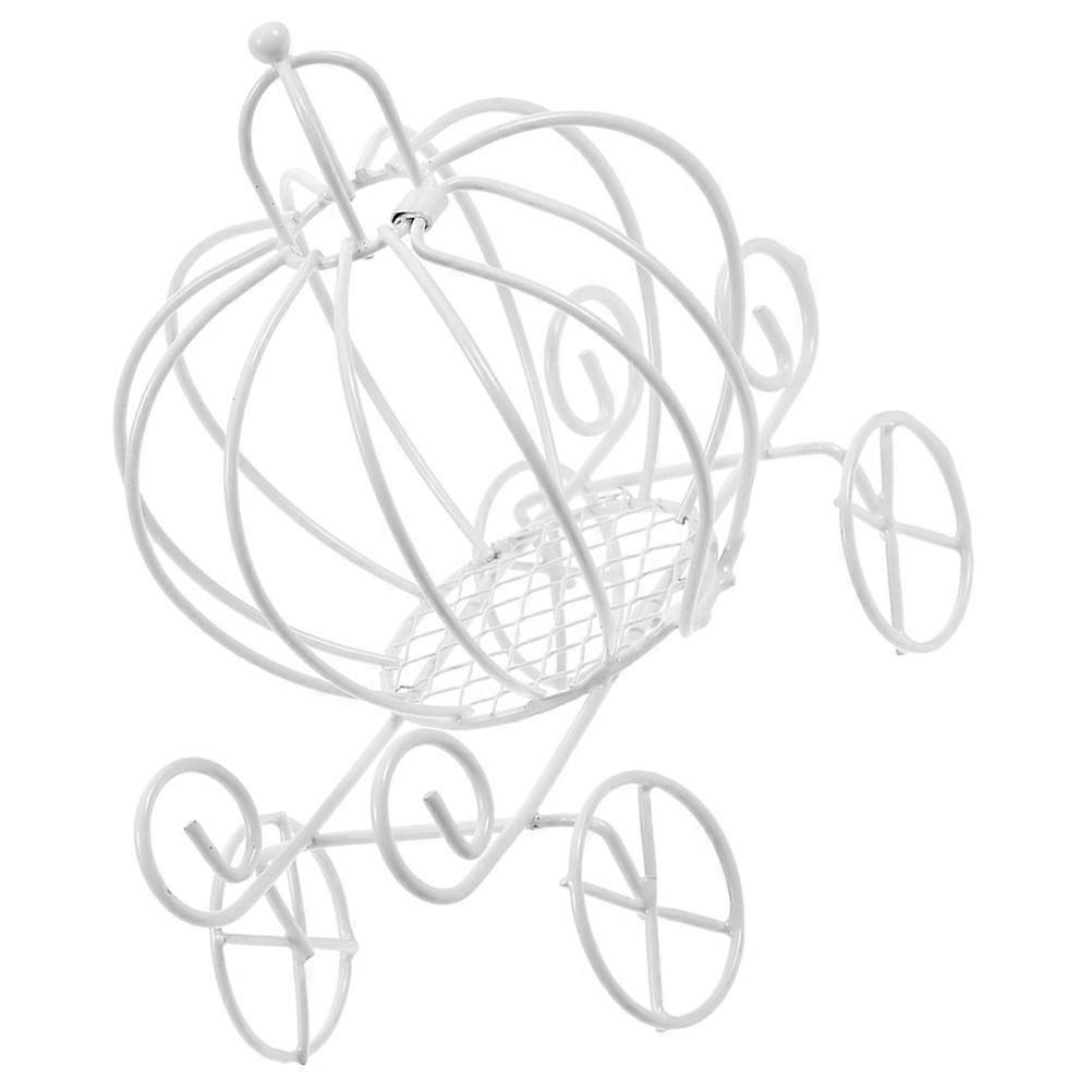 White Metal Candy Storage Box Carriage Candy Holder 5Pcs