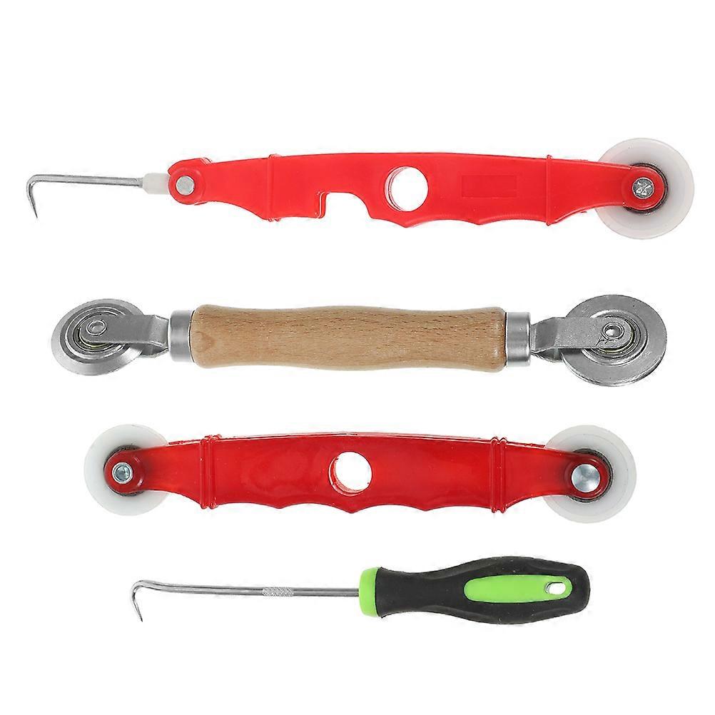 Screen Roller Tool Spline for Window and Door Mesh with 4Pcs for Screen Repair