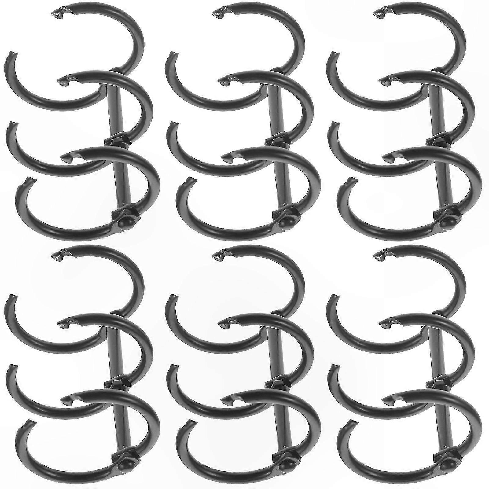 Daily Use 12-Pack Black Alloy 3-Ring Binders for Loose Leaf Papers