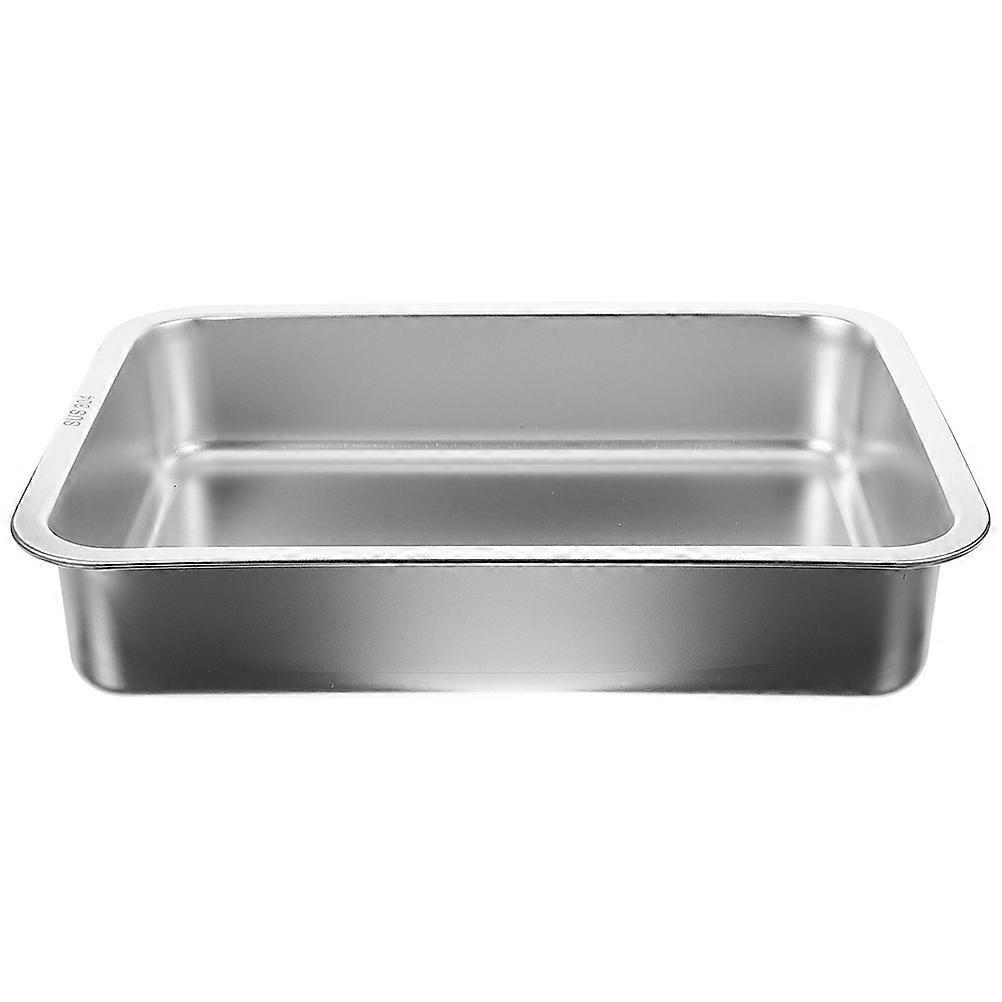 Silver Small Cat Litter Box Stainless Steel for Storage Use Open Style