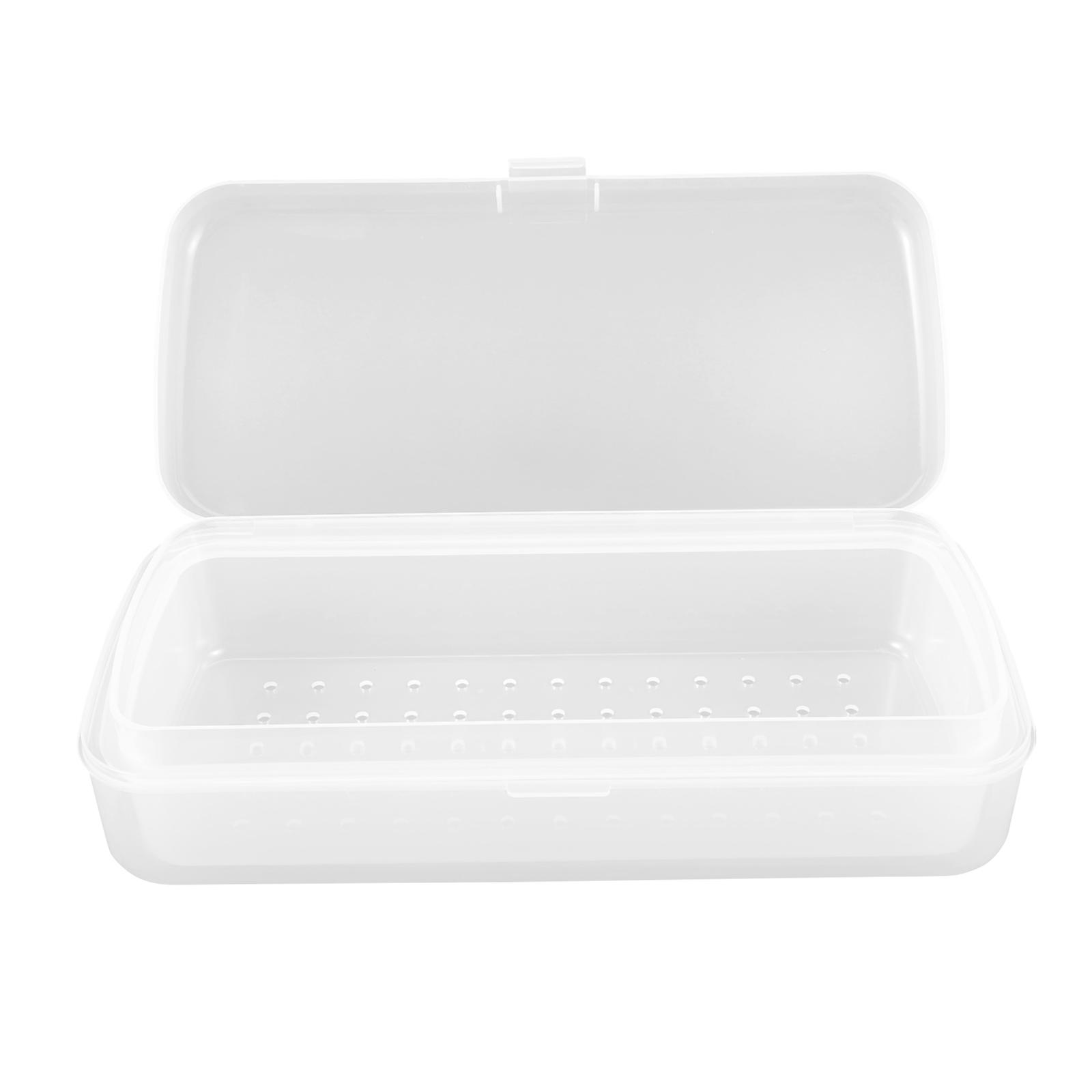 Nail Tool Sterilizer Box for Professional Cleaning with Dual-Layer Organizer