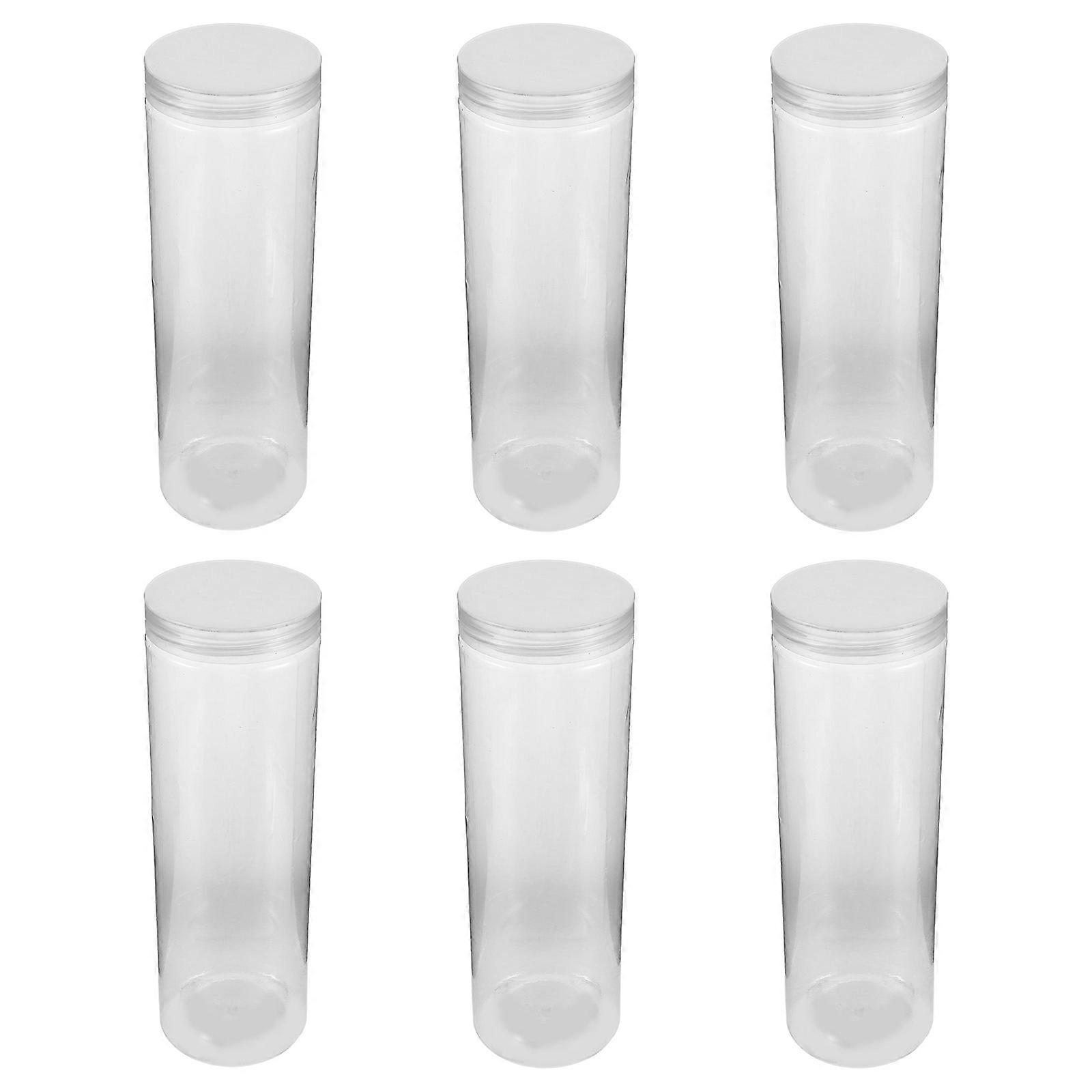 Biscuit Jar Airtight Storage for Cookies 6Pcs Clear Plastic Containers