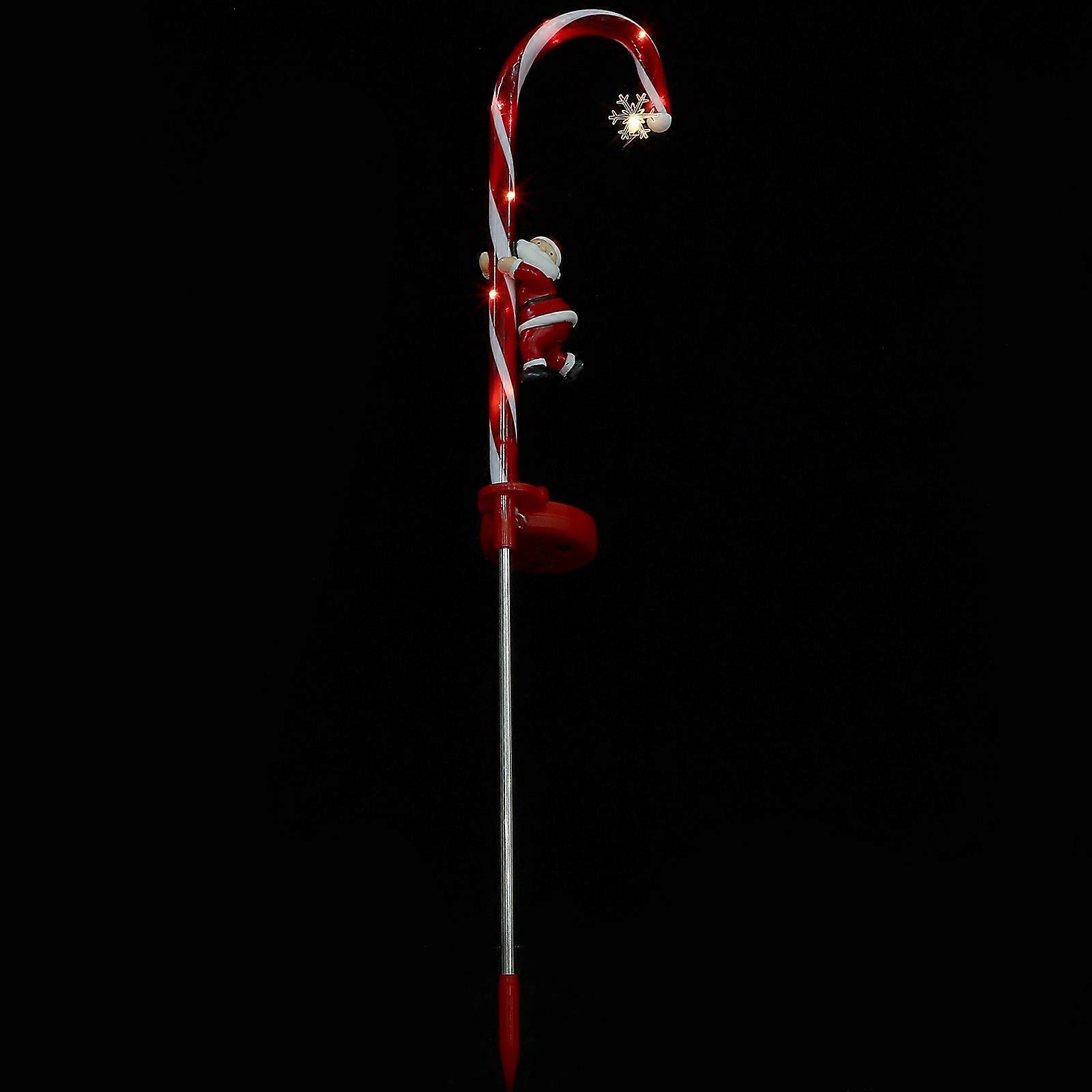 Candy Cane Shape Solar Yard Light for Outdoor Garden Use 2Pcs