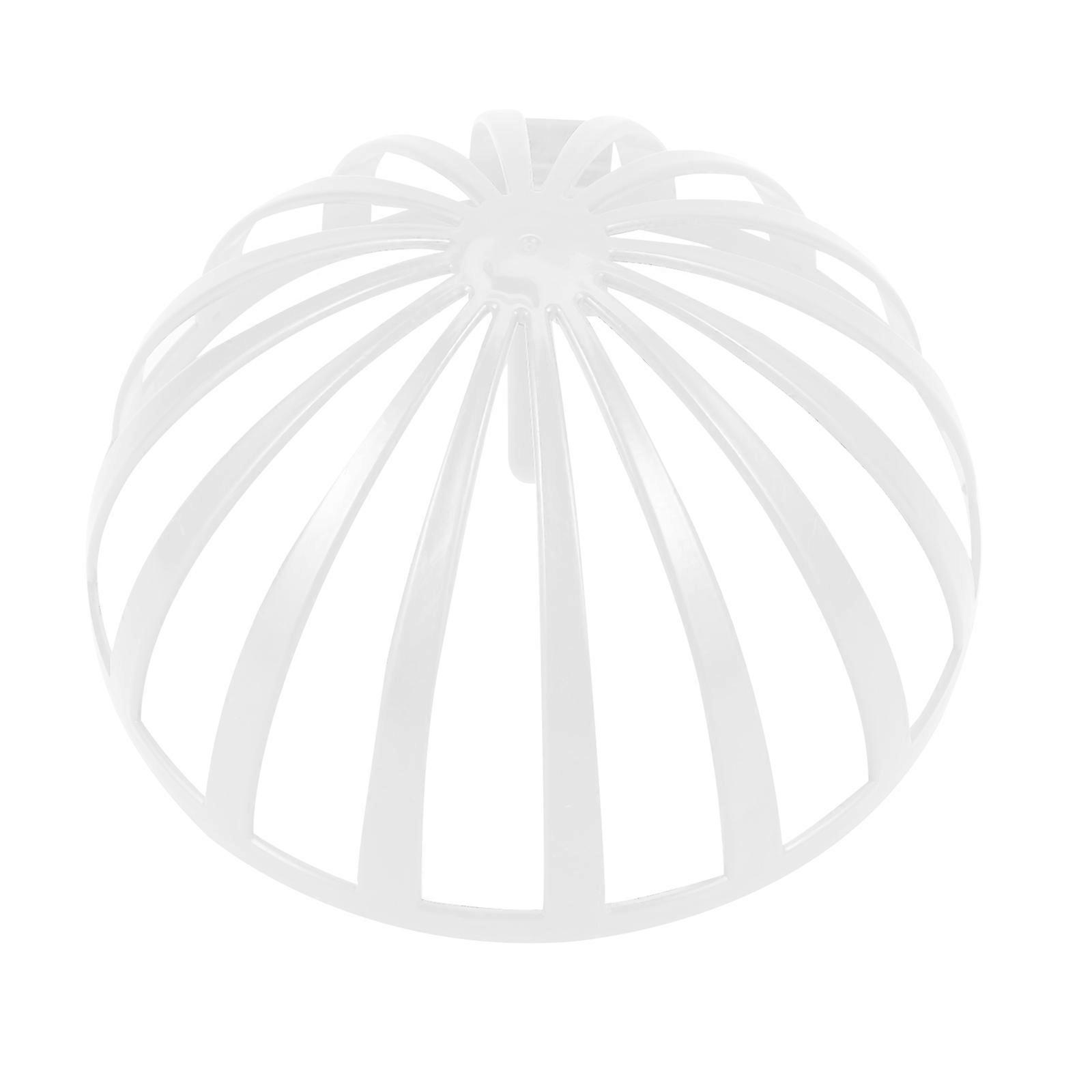 Hat Display Holder Wall Mount for 5Pcs Wigs Stand Hat Support White PP