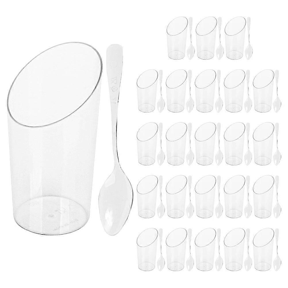 24 Sets of Multi-function Dessert Cups Delicate Mousse Cups Transparent Tiramisu Cups
