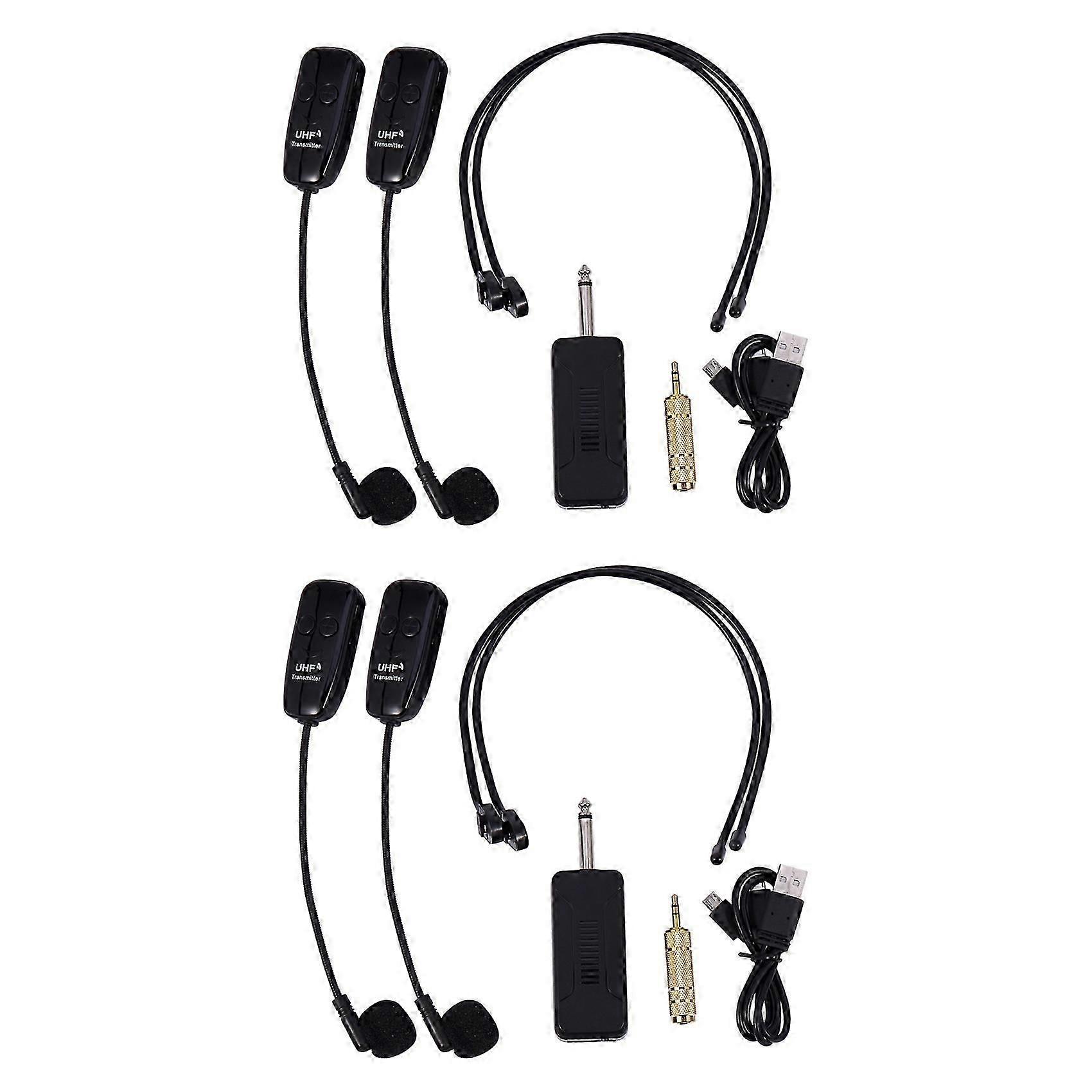 2-Pack UHF Wireless Headset Microphone Amplifier for Teaching-JJ