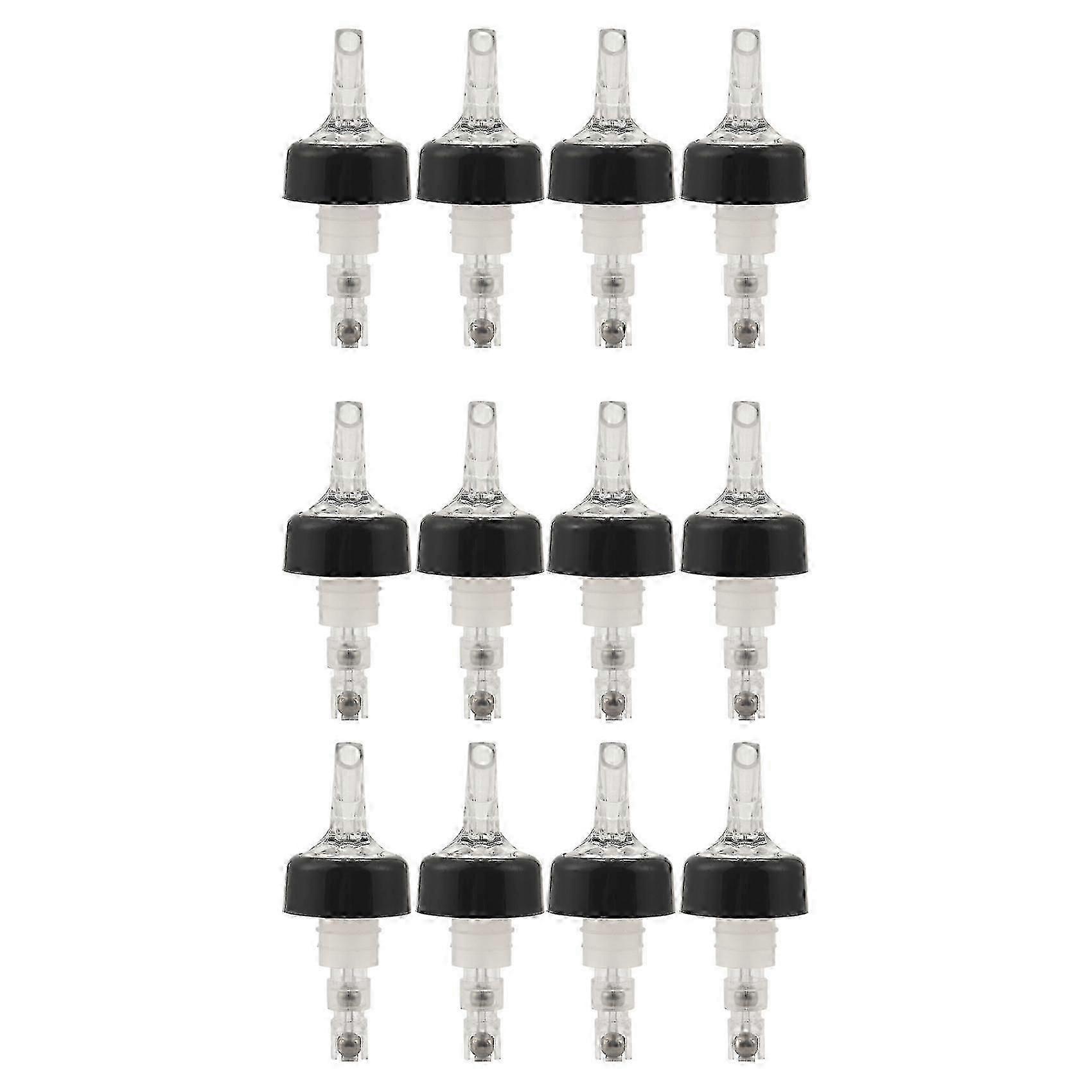 12 x 25ML Clear Auto Measure Quick Shot Pourers
