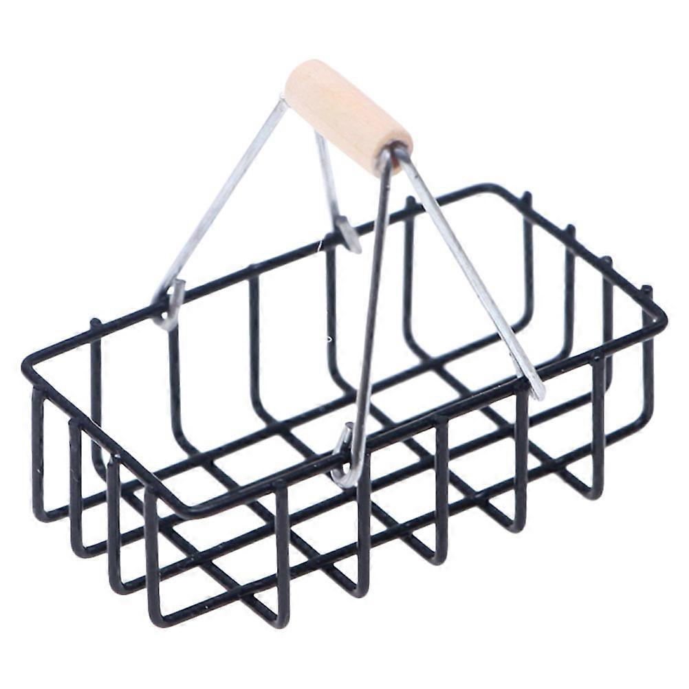 Tiny Basket Model Decor Handheld Basket for Storage 1 Piece