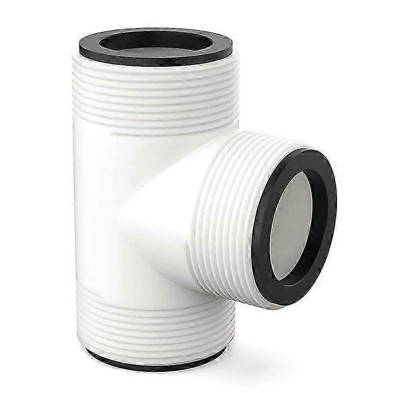 Pool Split Hose Tee T-Joint Union Adapter Replacement with 3 L Rings Connector