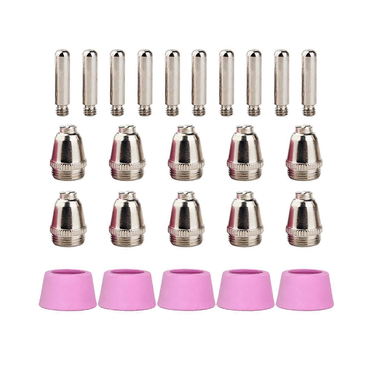 25pcs Plasma Cutter Consumables Kit Nozzle Electrode Cup for HITBOX CT520 Precise Fit