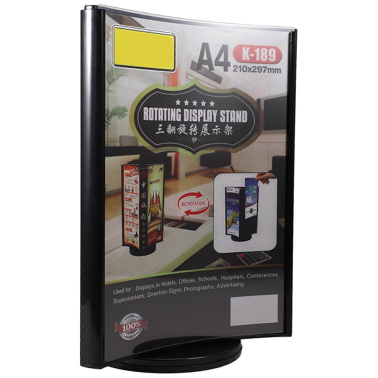 Multi-Side Acrylic Menu Holder Rotatable Desk Display Stand