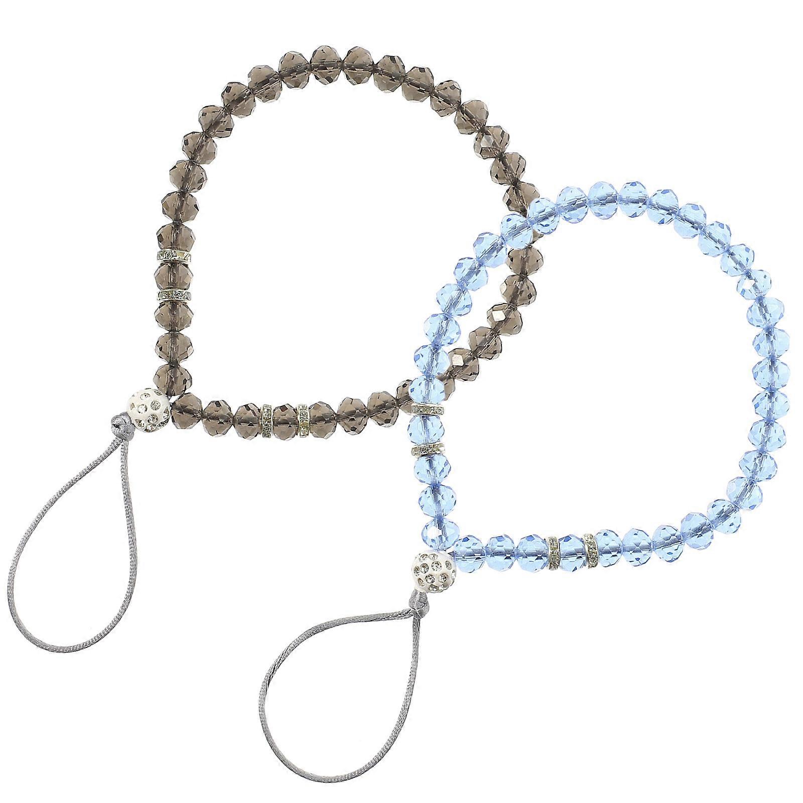 Phone Wrist Strap Beaded Cell Phone Chains for Durable Use 2Pcs