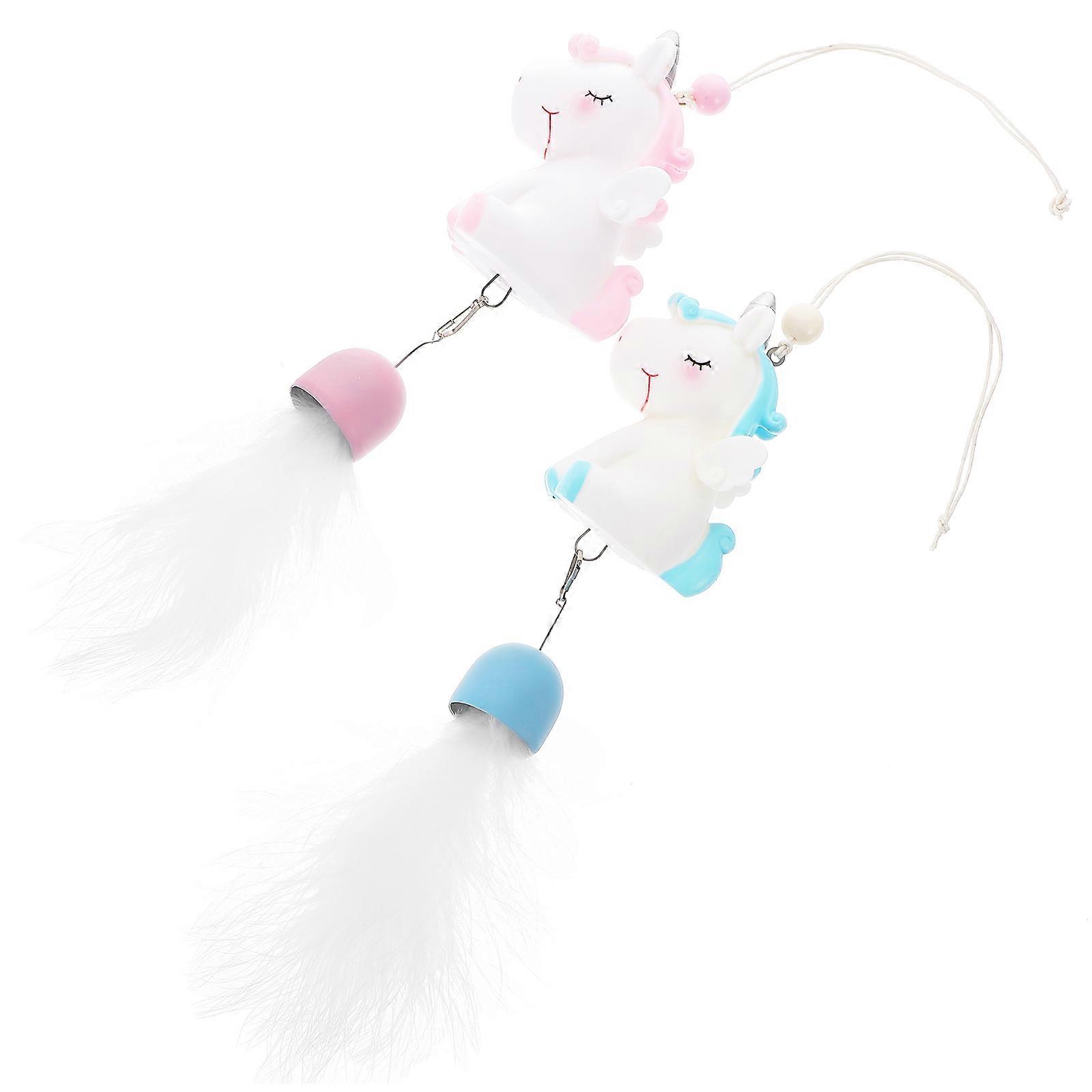 Resin Unicorn Wind Bell Chic Hanging Decor for 2Pcs Pieces