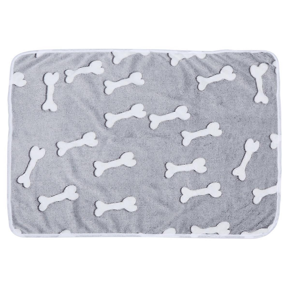Warm Mat Dog Blanket for Pet Use with Cartoon Bone Pattern 2Pcs
