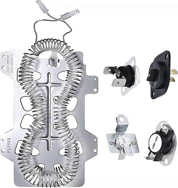 Dryer Heating Element Replacement Kit for Samsung DV438AEL DV456EWHDSU with Thermostat