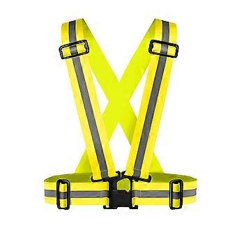 Reflektierende Weste zum Laufen, Radfahren, Joggen und Motorradfahren mit verstellbarem Sicherheits-Vis-Gurt