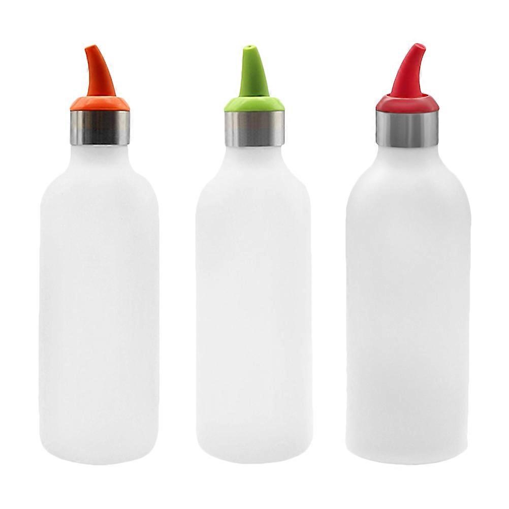 Jam Squeeze Bottle for Sauce Storage 3Pcs Assorted Color Condiment Dispenser