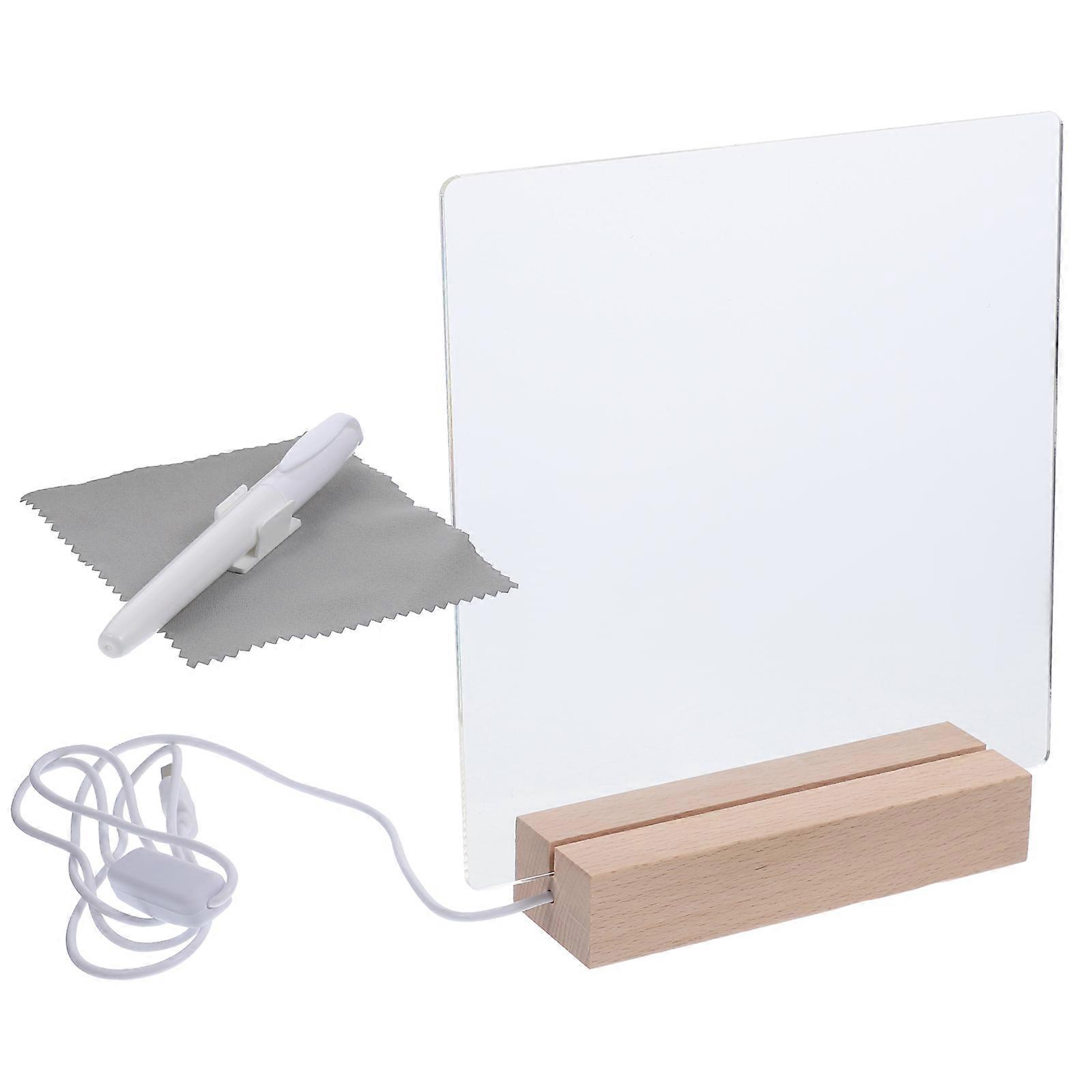 Glowing Memo Board Acrylic Writing Board for Erasable Notes 5Sets